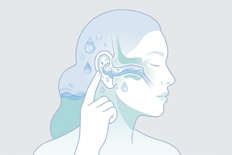 How to get rid of fluid in ear - medical illustration