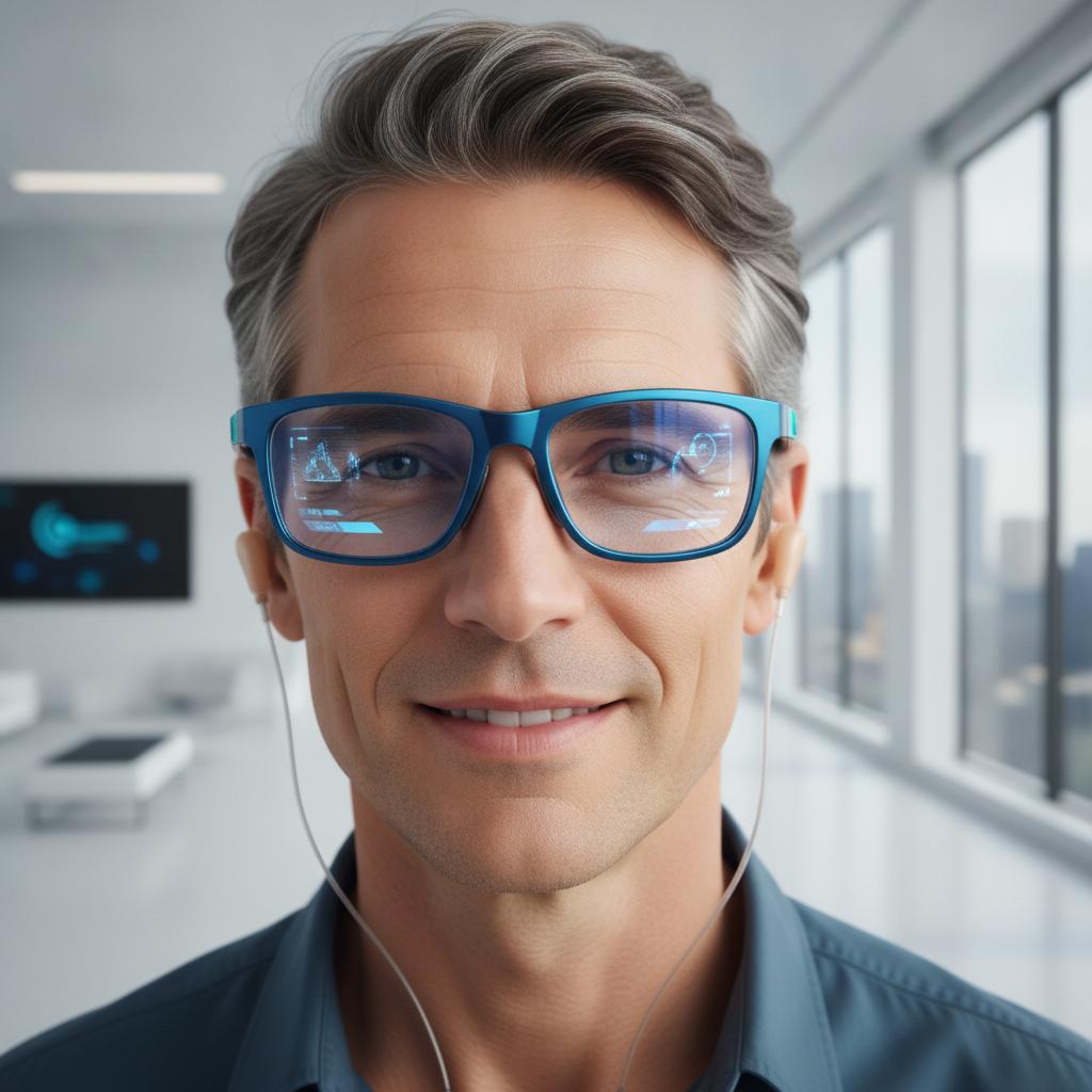 Modern smart glasses with built-in hearing aid technology