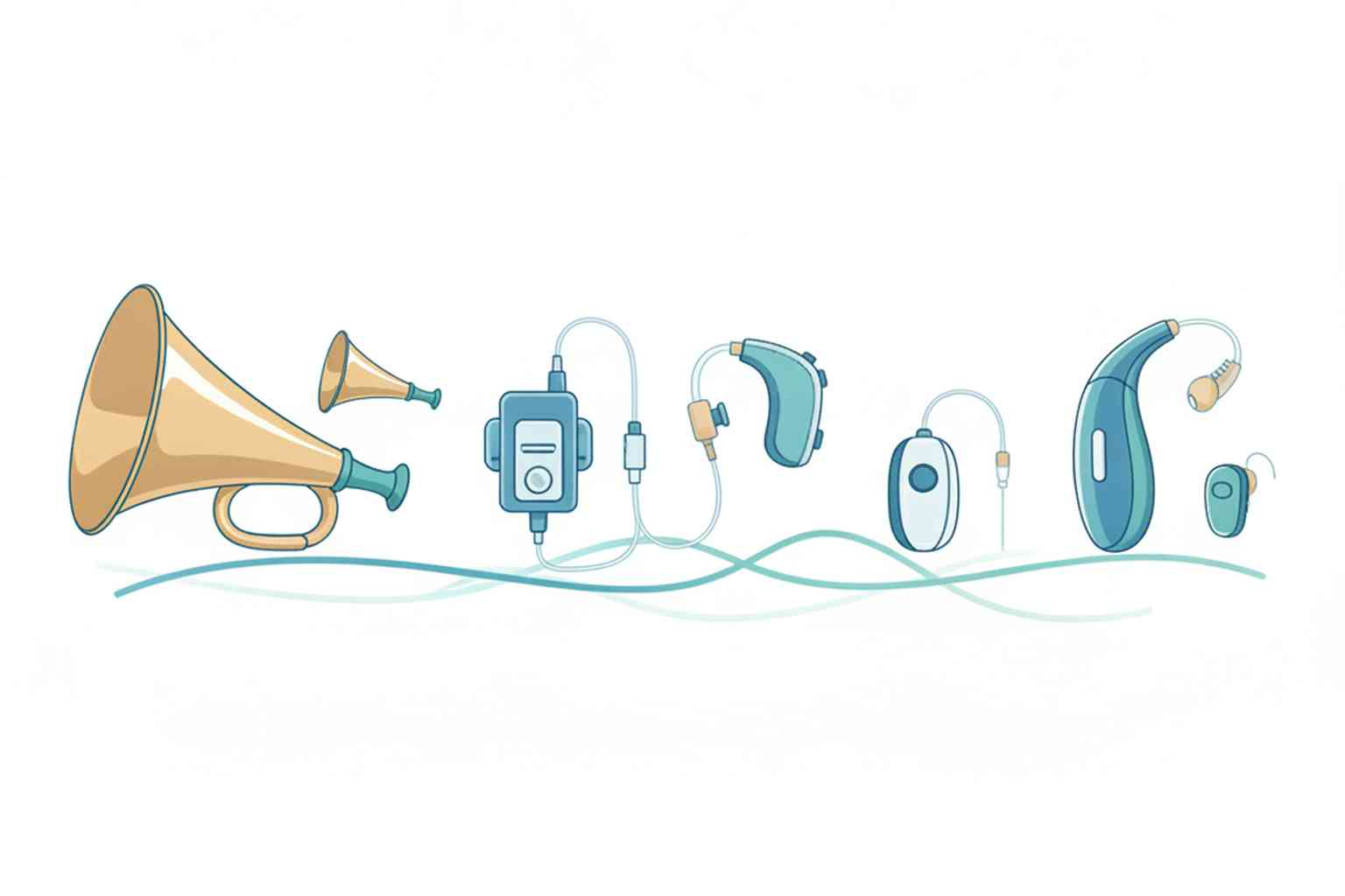 Evolution of hearing aids from ear trumpet to modern device