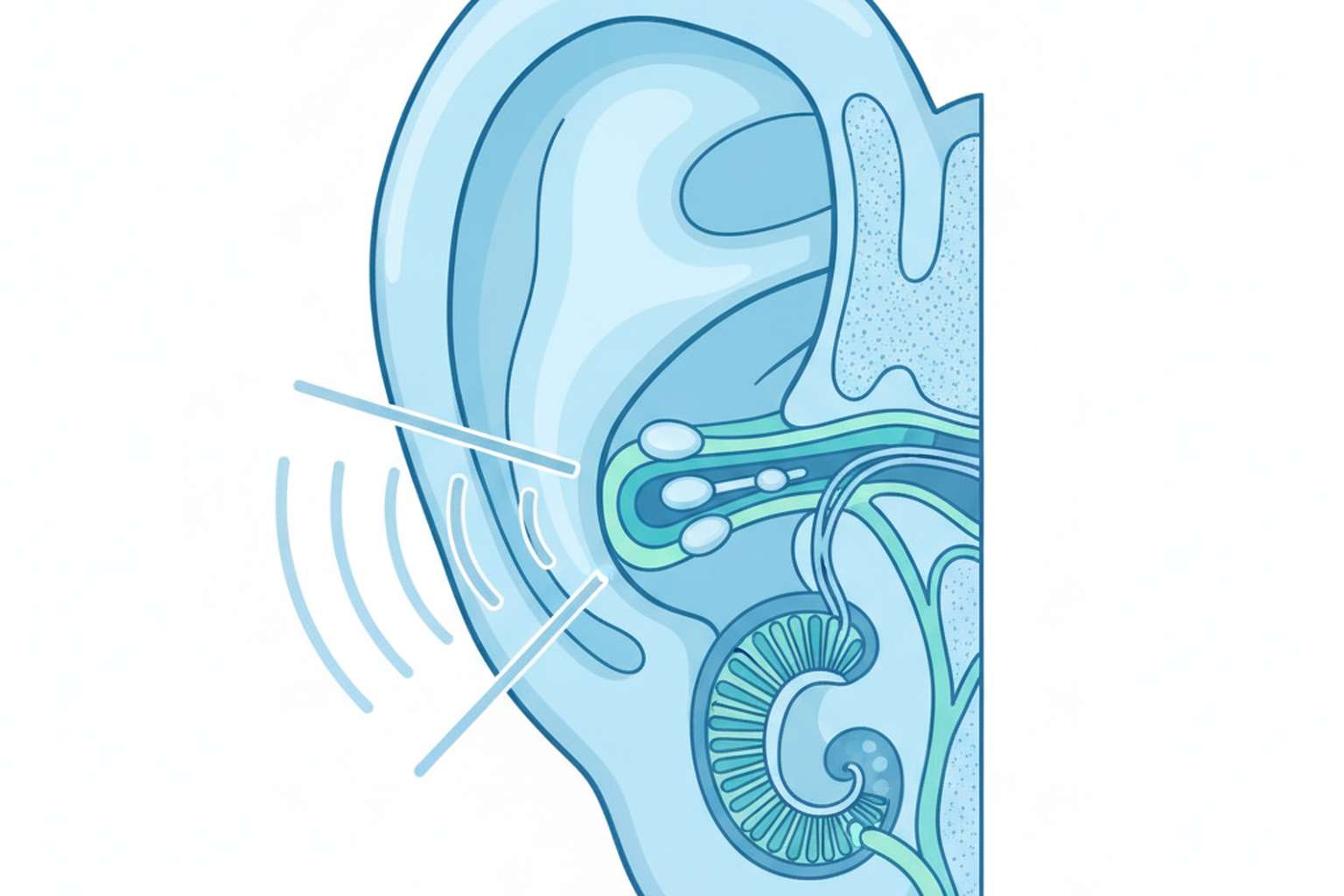 Medical illustration of itchy ear canal causes and remedies